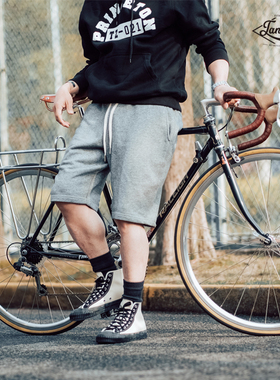 TANKZERO夏季新款复古男装纯色毛圈短裤运动休闲男士五分中裤卫裤