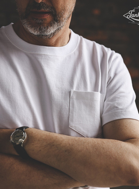 TankZero Pocket Tee中磅美国棉美式复古简约纯色圆领口袋T恤夏