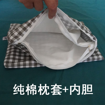 纯棉枕头内胆套加密不漏沫双层荞麦壳枕芯套自制全棉荞麦皮枕套