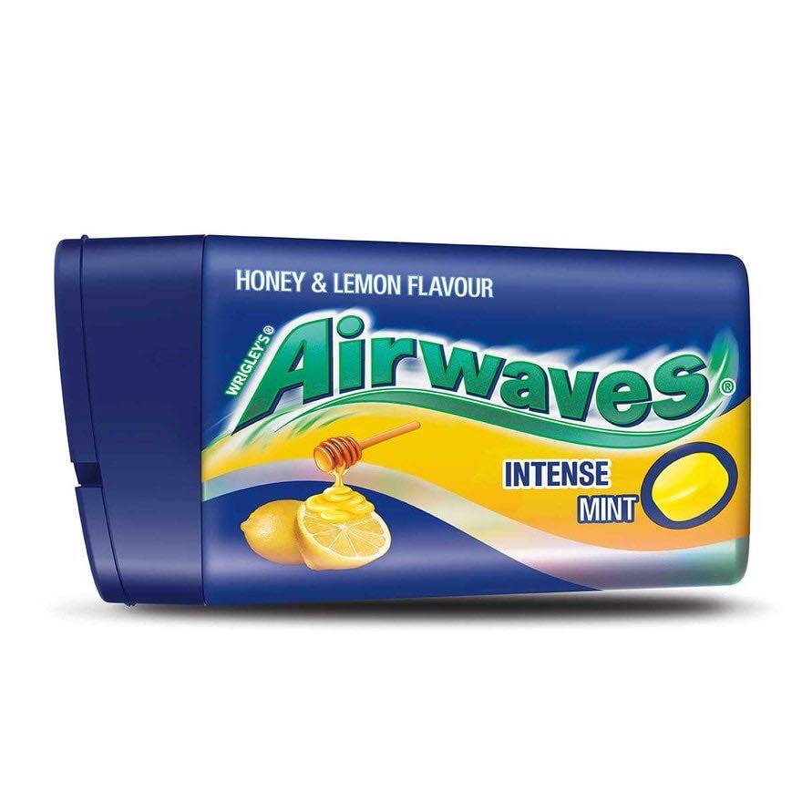 香港代购进口爽浪Airwaves Super超凉冰凉柠蜜味薄荷糖24.3g 桶装