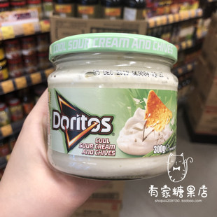 香港代购英国Doritos多力多滋玉米片酸奶油酸忌廉香葱蘸酱300g