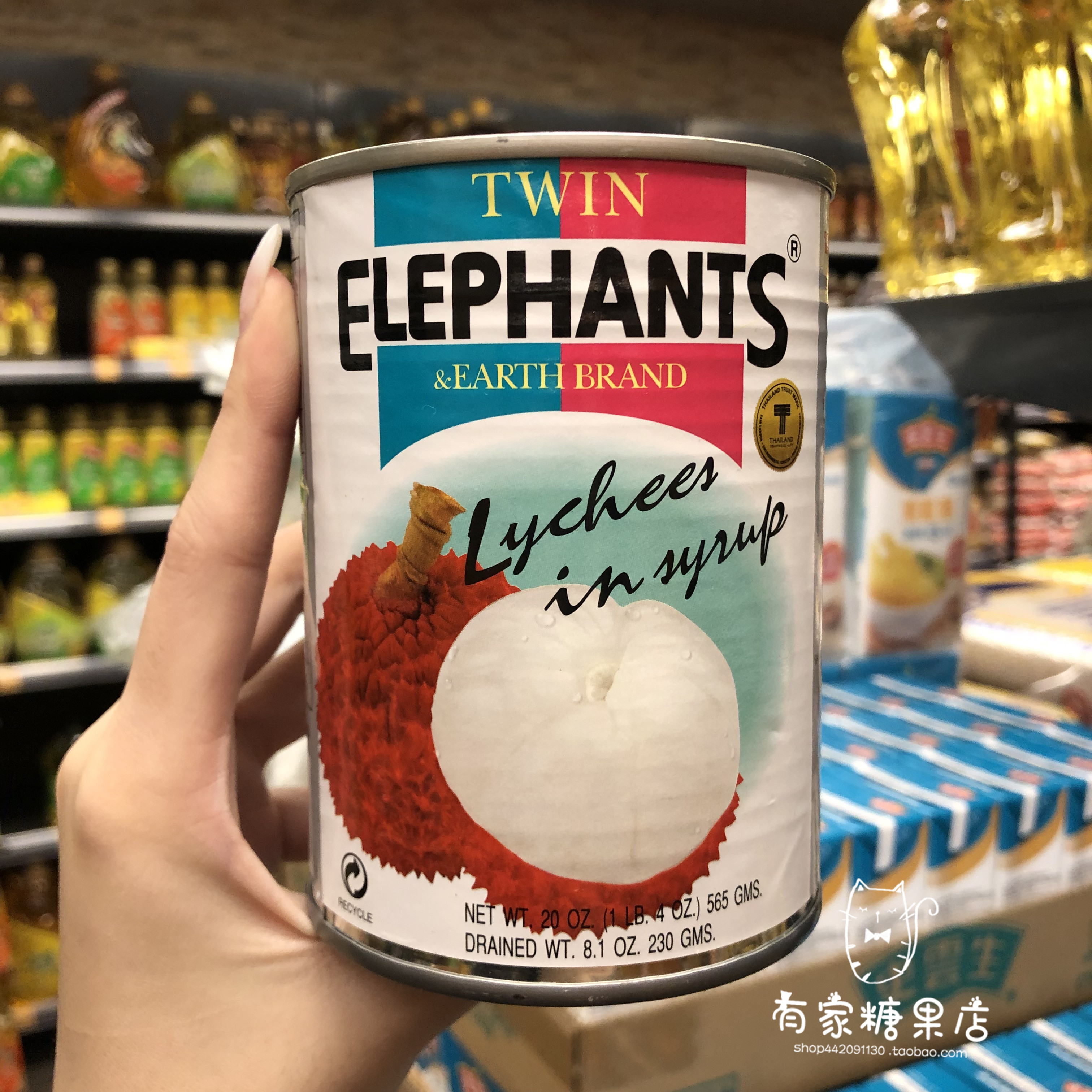 香港超市代购双象地球牌水果罐头糖水荔枝罐头休闲零食565g