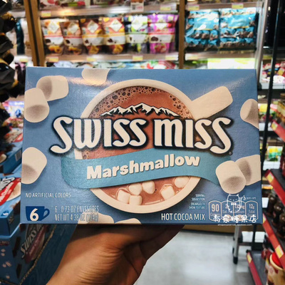 香港代购 瑞士小姐swissmiss 棉花糖巧克力粉6小包装盒装 124g