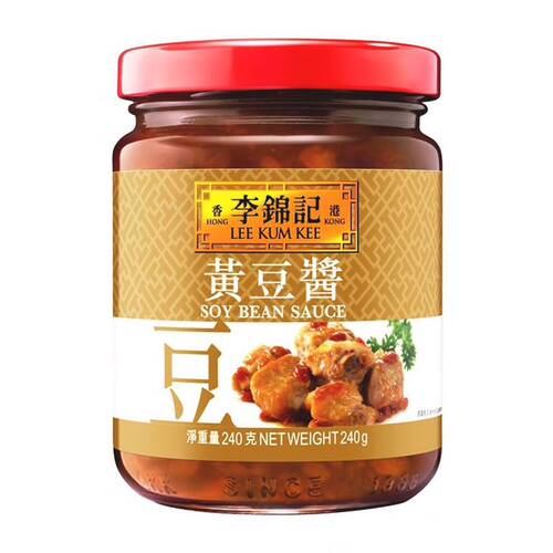 香港代购李锦记LEE KUM KEE黄豆酱厨房烹饪调味罐装240g