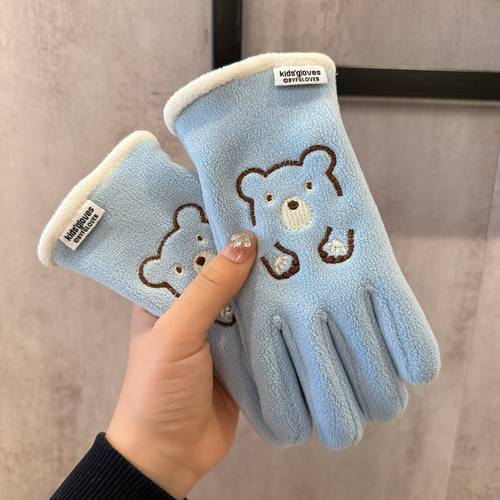 儿童手套秋冬季保暖防寒分指加绒