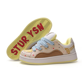 STURYSN 可爱学院风多巴胺面包鞋女ins2025春季新款百搭休闲板鞋