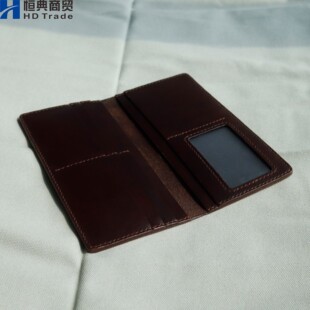 恒典藤编简约纯色方形长款卡位钱包男女对折简易零钱包经典复古