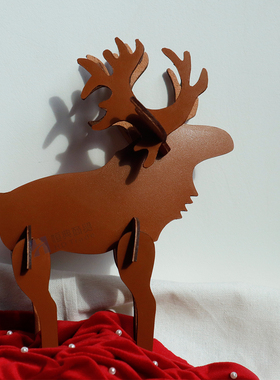 原创麋鹿立体拼图送礼佳品摆件