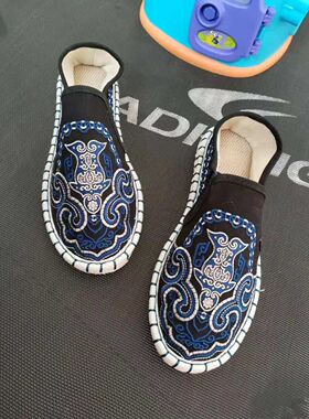 色鬼布艺江南色鬼情侣鞋刺绣手工千层底布鞋中国风复古抖音男女同