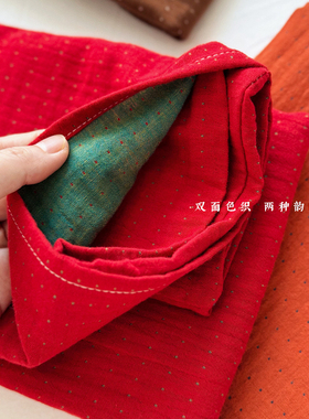 梦谷美家ins风简约纯色纯棉枕套A类色织提花全棉纱布枕头套48x74c