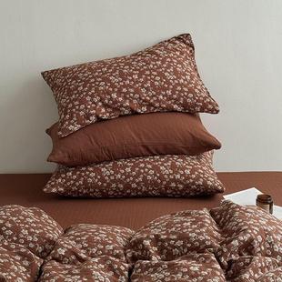 田园风全棉色织提花被套单件加厚双层纱纯棉纱布被罩150x200x230c