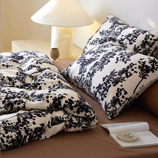 全棉复古田园秋冬加厚磨毛纯棉四件套床单被套三件套被罩200x230c