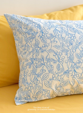 ins小清新蓝色全棉被罩床上四件套宿舍纯棉被套单件150x200x230cm