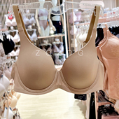 泰国华歌尔全罩杯钢圈薄杯大胸显小光面简约舒适上托女内衣WB7952