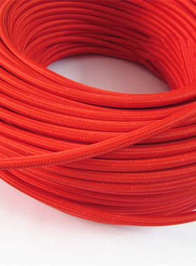 灯饰彩色编织吊红灯灯具电线双芯爱迪生复古灯泡黑色白色绿色红色