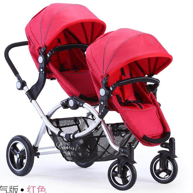 WELLBABY龙凤胎双胞胎双人推车双人婴儿车前后便携大小宝推车遛娃