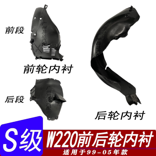适用S级后轮叶子板内衬挡泥板