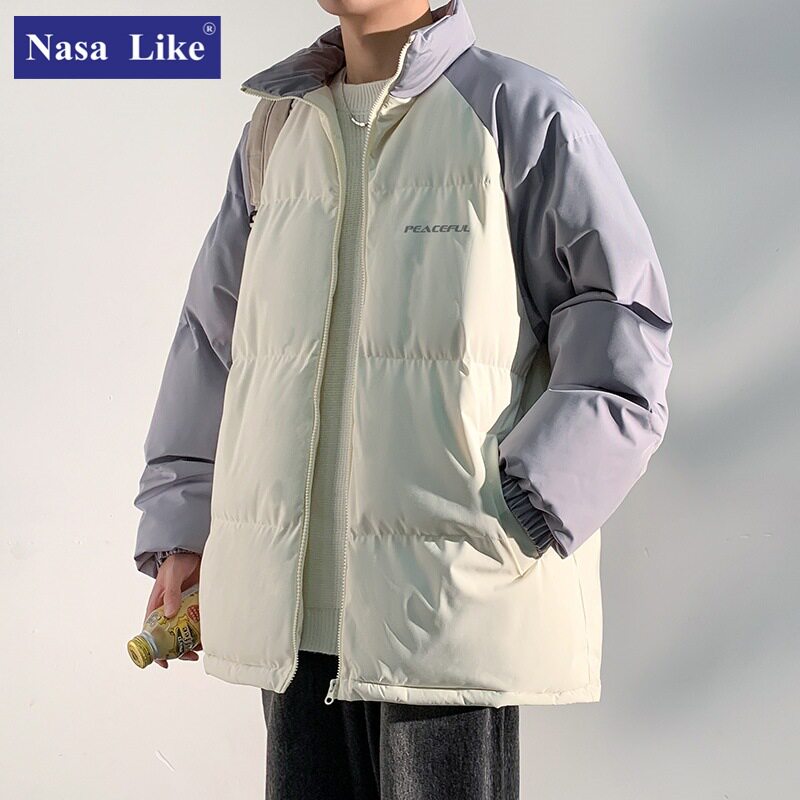 智快鱼阿仕顿京东品牌汉维男装官方旗舰店2024冬新款素拼棉服外套