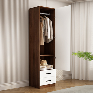 实木儿童立柜收纳卧室储物夹缝衣柜定制窄柜小户型省空间单门阳台