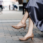 真皮尖头女鞋 壹家shoes040001超软小羊皮单鞋 不累脚防掉跟高跟鞋