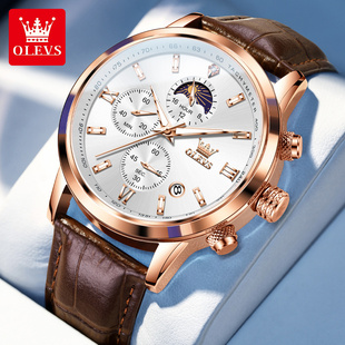 张智霖代言-时尚轻奢男士手表高配版瑞士欧利时原装正品防水名表