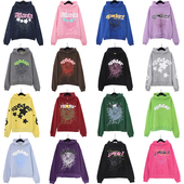 Thug同款 Sp5der 555555 Young Hoodie男女情侣潮流纯棉连帽衫 卫衣
