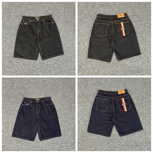 直筒牛仔五分短裤 corteiz 薄款 jeans美潮高街复古休闲夏季 denim