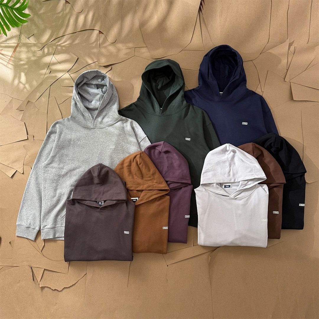 KITH HOODIE美式高街潮牌经典基础款百搭休闲重磅纯棉连帽卫衣INS