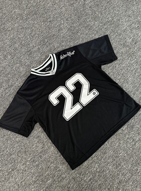 broken planet美式高街潮牌夏季运动休闲V领球衣透气网眼短袖T恤