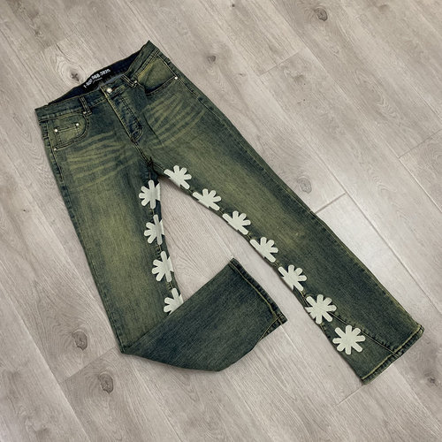 LOSTSHDWSJEANS刺绣修身牛仔裤