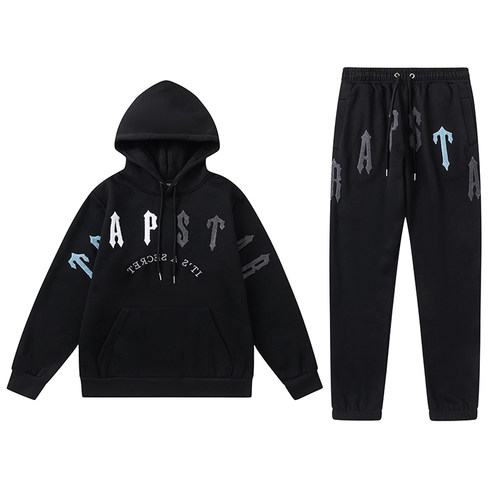 trapstar字母毛巾绣秋冬卫衣套装