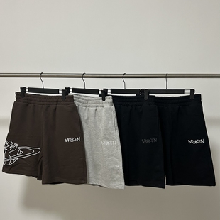 broken planet短裤欧美高街潮牌夏季运动休闲刺绣宽松纯棉五分裤