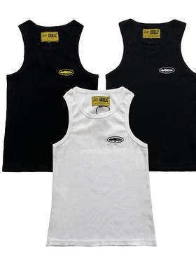 corteiz vest美潮高街夏季运动休闲刺绣logo紧身训练无袖背心汗衫