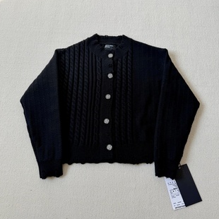 系扣针织衫 ERD忧郁 修身 破洞设计短款 毛衣FOG 富二代美潮休闲时尚