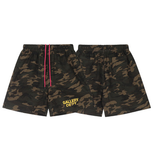 GALLERY DEPT迷彩短裤美式高街休闲工装风多口袋宽松潮牌五分裤男