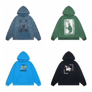 欧美潮牌ERD忧郁的富二代复古高街洗水做旧宽松重磅纯棉连帽卫衣