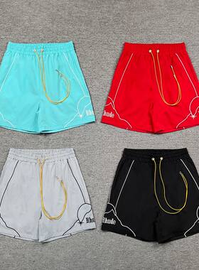 rhude美潮高街刺绣速干沙滩短裤