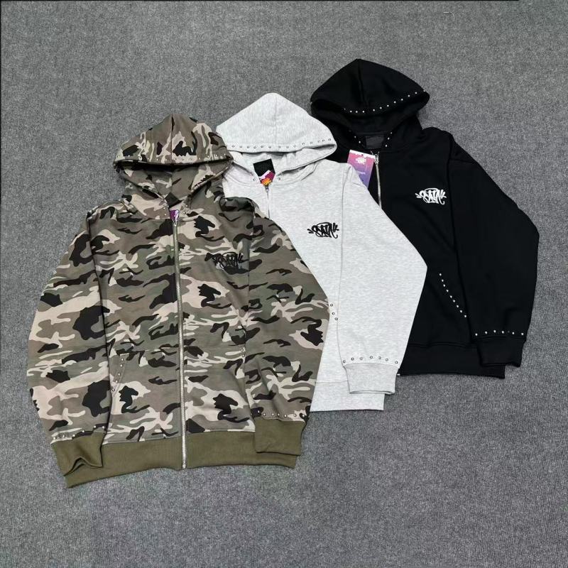 Synaworld美潮迷彩开衫卫衣外套