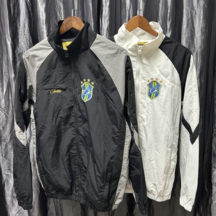 corteiz美潮复古撞色设计徽章logo刺绣春秋运动休闲拉链夹克外套