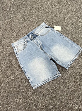 AIME LEON DORE DENIM JEANS美潮复古街头休闲洗水丹宁牛仔短裤男