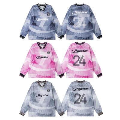 trapstar美潮高街休闲V领长袖T恤