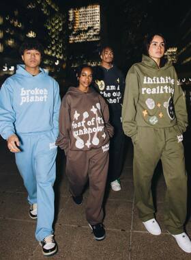 Broken Planet小众潮牌男女高街嘻哈运动休闲纯棉卫衣长裤套装FOG