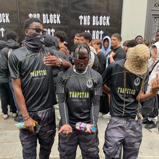 Trapstar Football Jersey夏季男士渐变网眼速干运动圆领短袖T恤