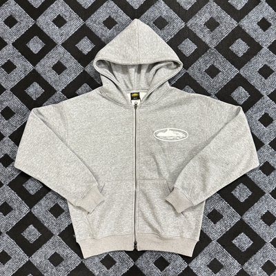 corteiz美潮秋冬加绒开衫卫衣男