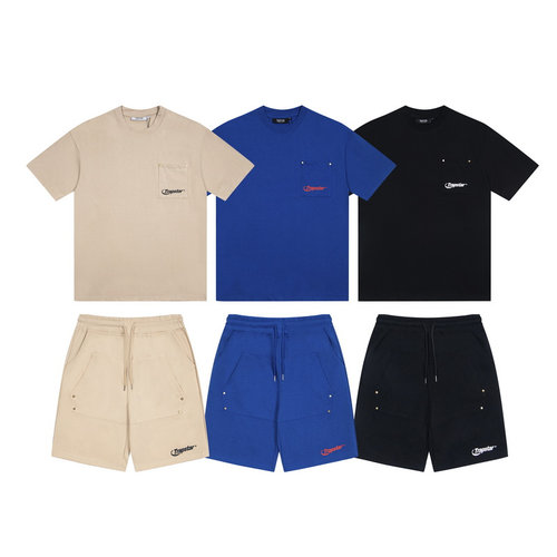 Trapstar运动休闲短裤T恤套装夏