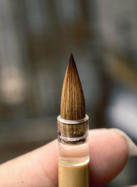 诸葛钢铁博主自用【天龙阙】古法蒜头狼毫小行书
