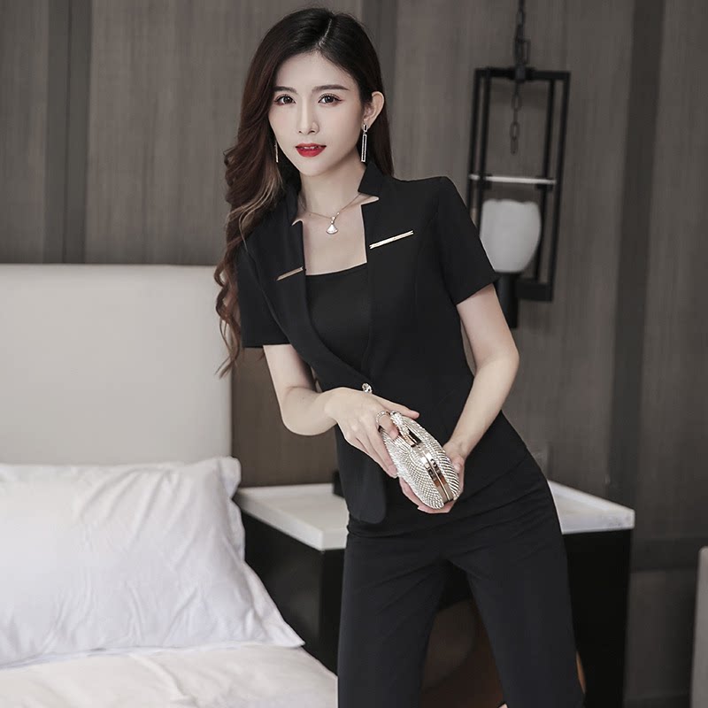 酒店KTV足浴店短袖长裤工作服女图片