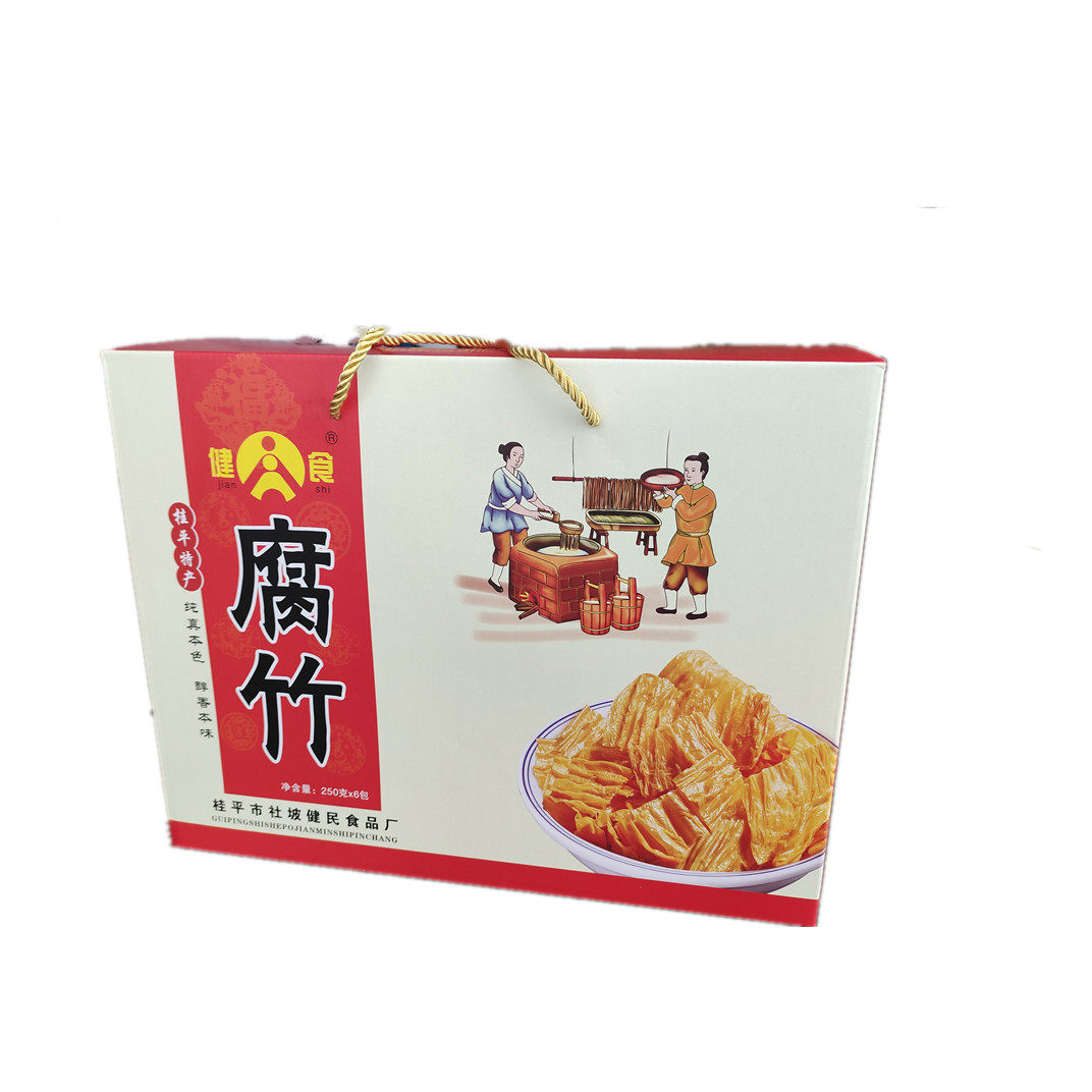 广西桂平特产社坡健民腐竹三斤礼盒装豆制品支竹头层包邮厂家6包