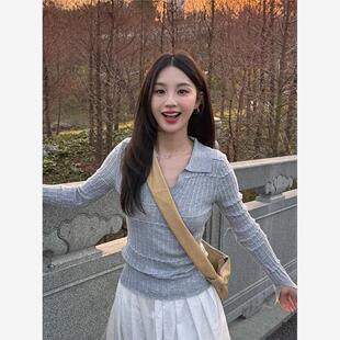 立秋穿搭一整套松弛感韩系chic慵懒风针织衫上衣半身长裙气质套装