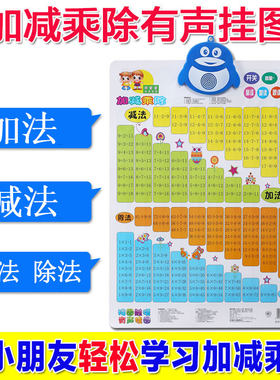 全套认数字口诀表有声挂图加法减